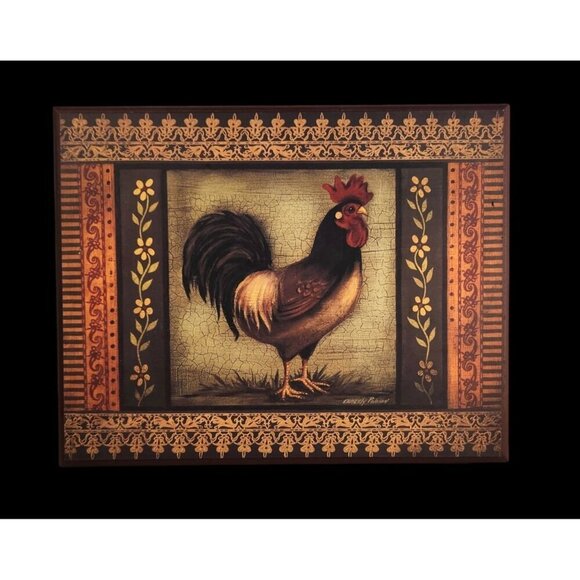 Rustic Farmhouse Rooster Wall Art 14.5" X 11.5" By Albert E. Price Country Rusti - Picture 2 of 7